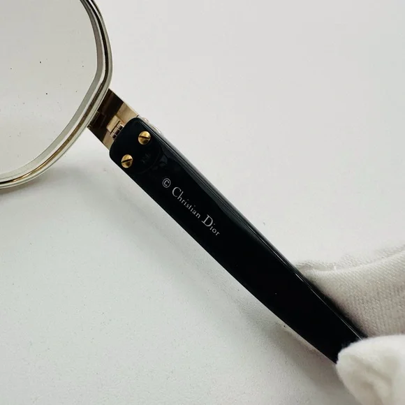 Christian Dior Gold and Black Glasses